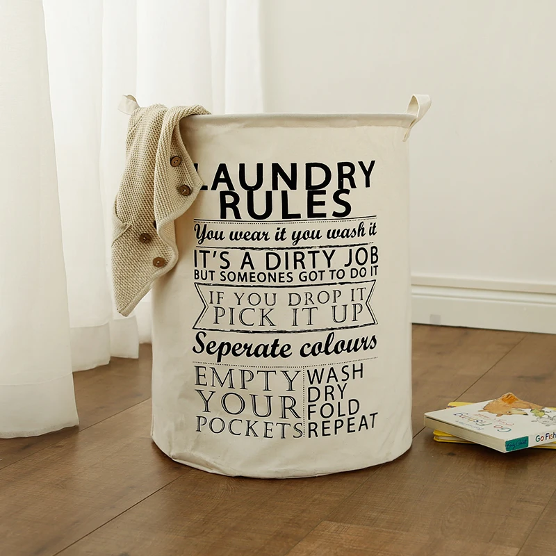 Wholesale Free Shipping Canvas Collapsible Laundry Basket