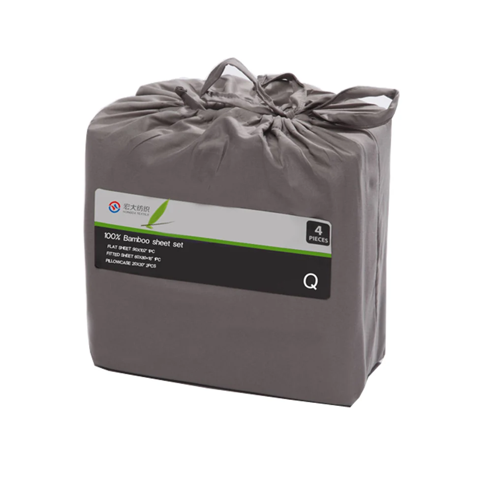 Wholesale Silk soft 300TC natural bamboo top quality bedroom sheet sets