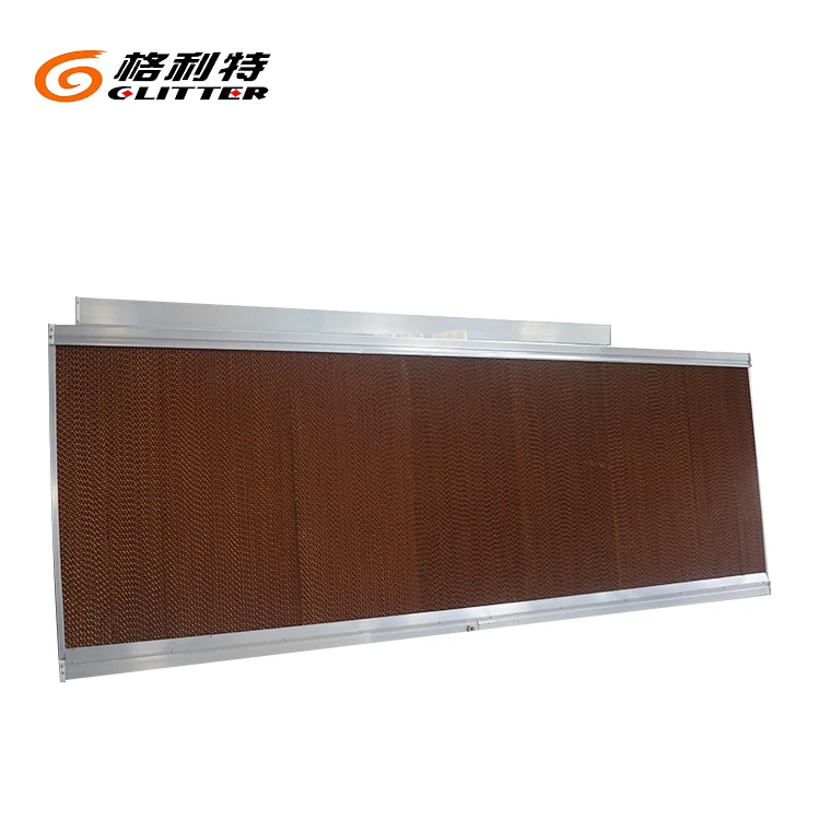 Corrugated Cellulose Evaporative Honeycomb Filter Air Cooling Pad 7090 model in brown color