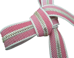 Fashion #5 metal fancy zipper light gold thickness colorful tape