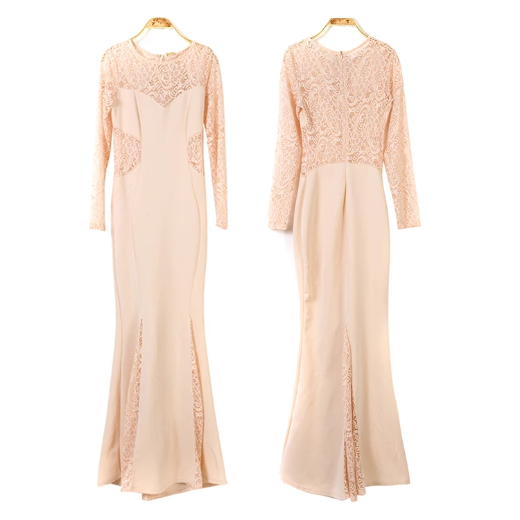 Fashion Lace Maxi Soft Elegant Evening Dress Women