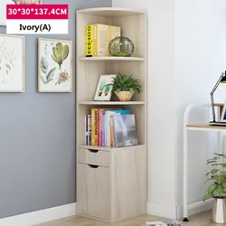 Modern Style Living Room Wooden Storage Book Cabinet Bookshelf Bookcase