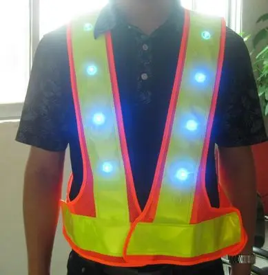 wholesale flashing LED safety reflective vest