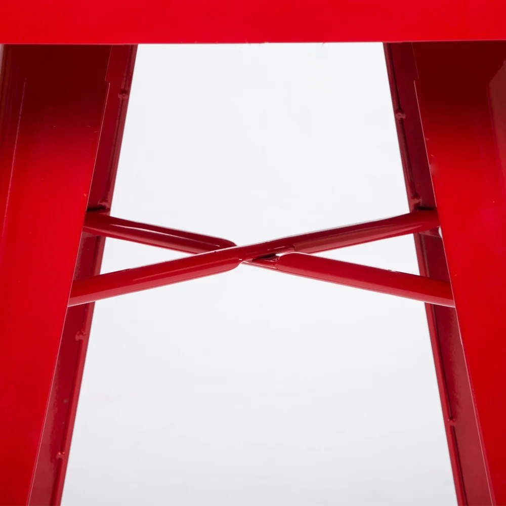 
Modern design wholesale industrial style restaurant red metal coffee table 