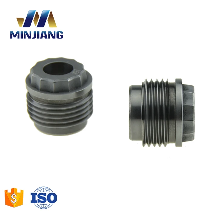 Tungsten solid cemented carbide nozzles for roller cone bits