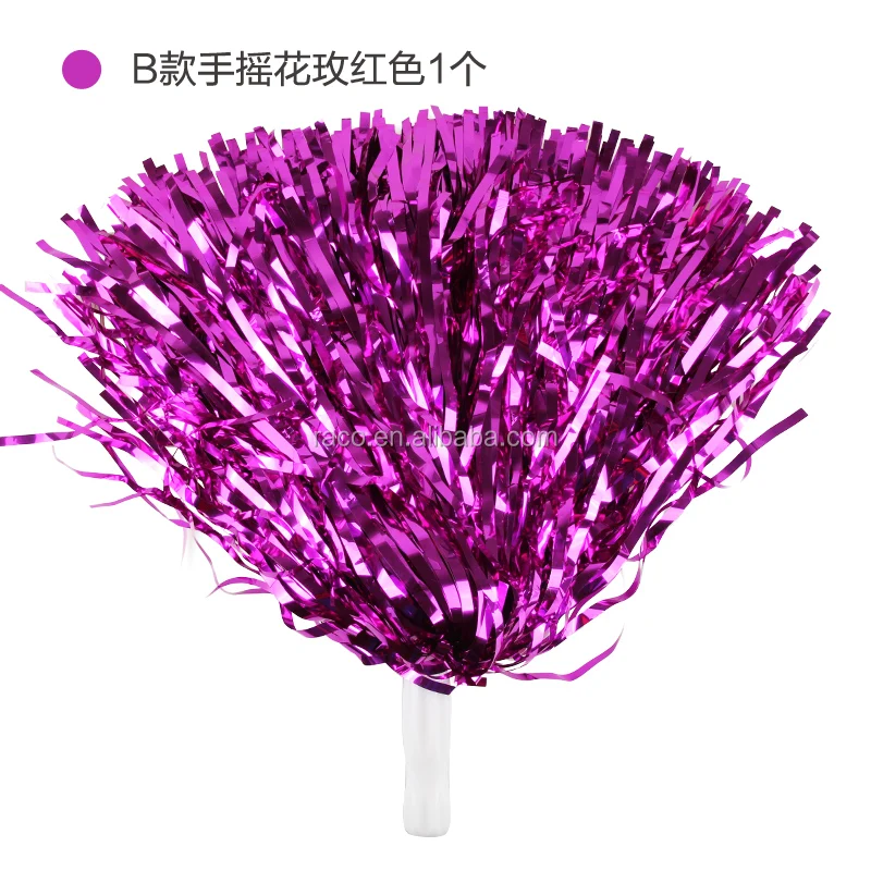 handle plastic pompons fringes for squad cheerleaders