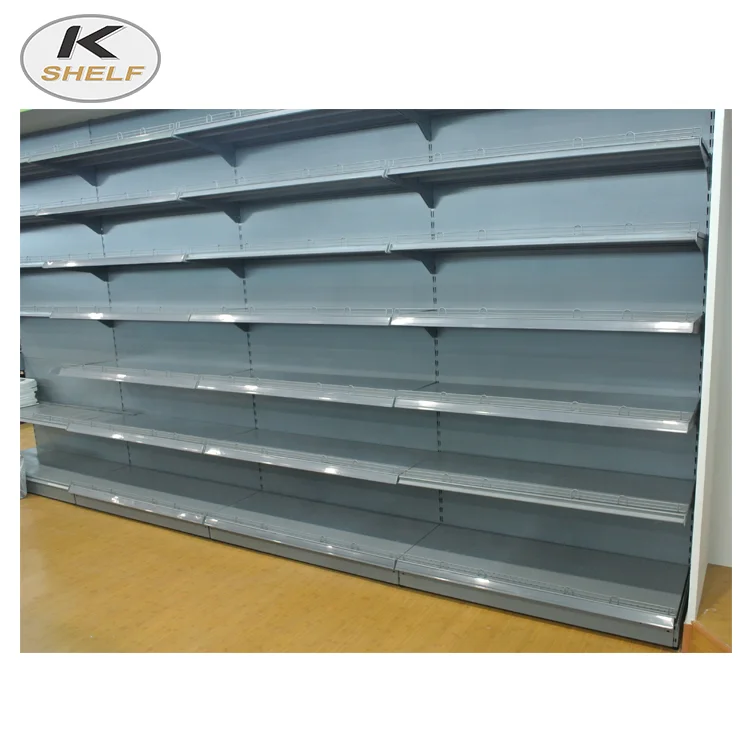 Competitive price customized single sided wall mount supermarket shelf