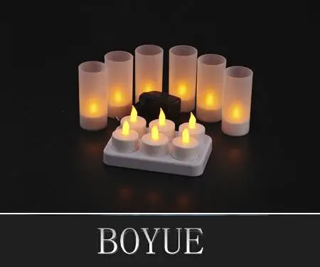 2014 hot sale High quality 6 LED Rechargeable Candle Light