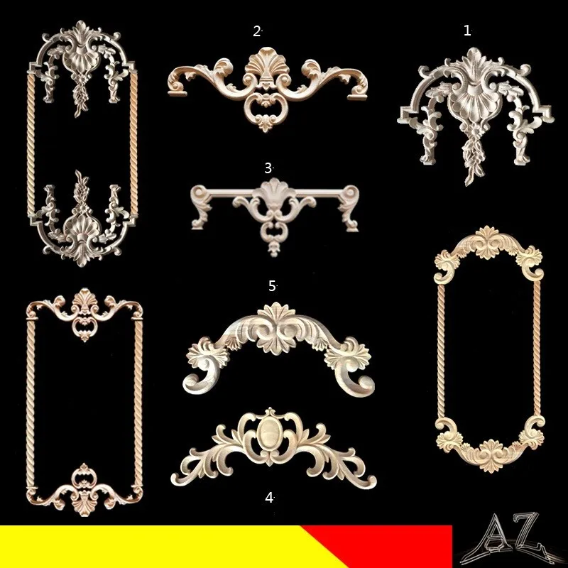 gifts and crafts carving wooden door decoration carving wood applique decorative door trim