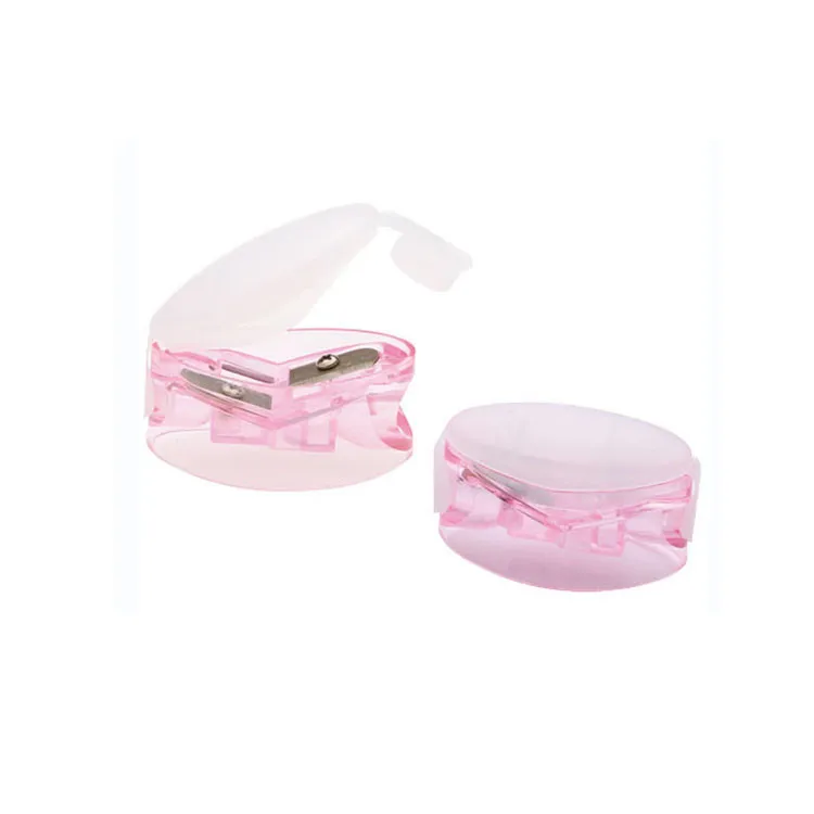 PS-10 cheap factory Cosmetic plastic two hole Eyeliner metal pencil sharpener with deposit