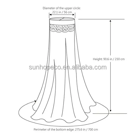 Premium Conical Bed Mosquito Net baby crib Circular Canopy full cover