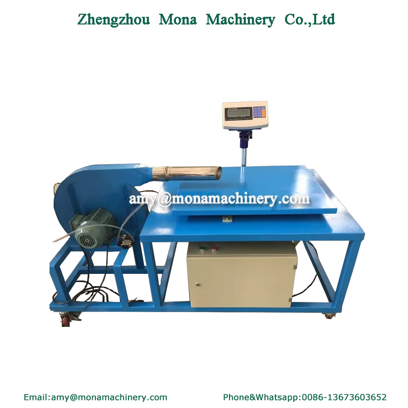 Маленькая машина для наполнения волоконных губчатых волокон, машина для выдувания подушек, нижняя подушка для наполнения подушек со шкалой