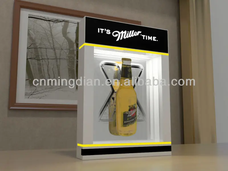 OEM design acrylic magnetic floating wine bottle display led levitating liquor stand