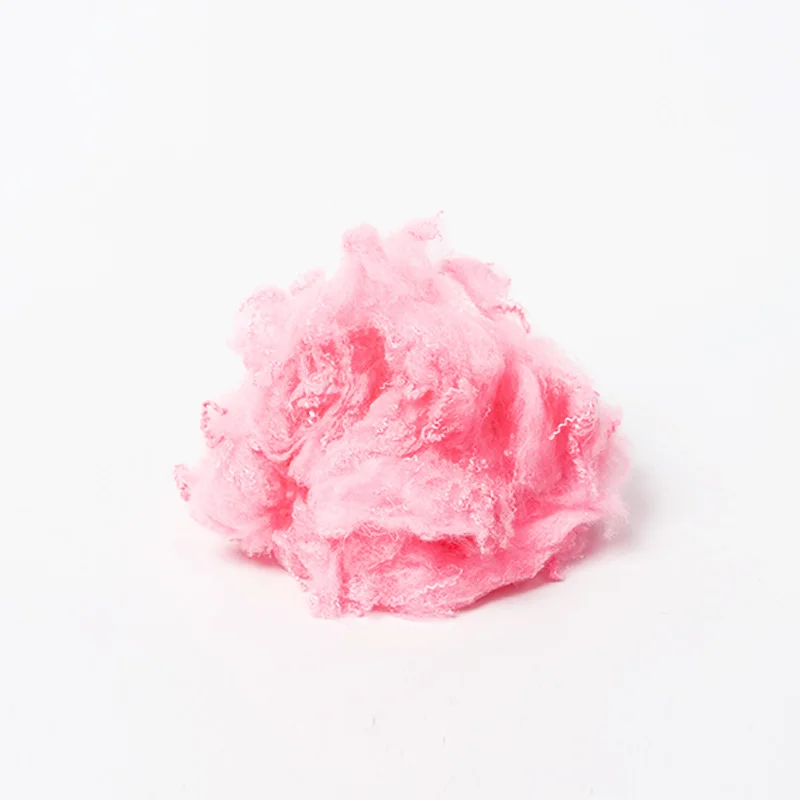 Colored polyester staple fiber with great grade for nonwovens