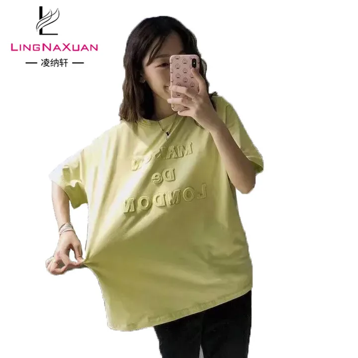 
latest design purple cotton basic t-shirt for women 