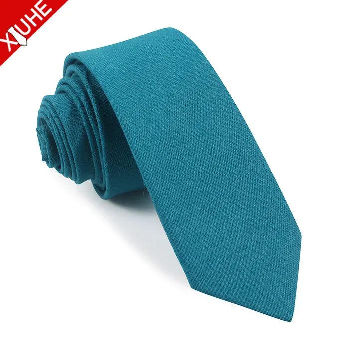 Хлопковый однотонный модный галстук Shaoxing для мужчин