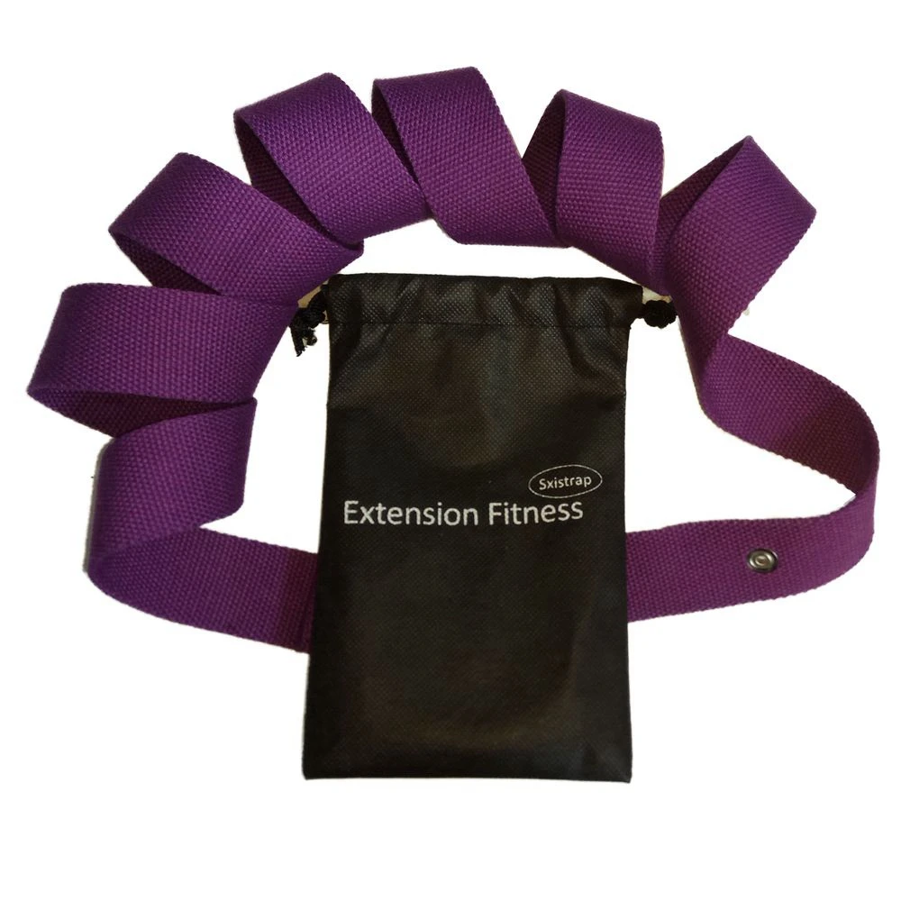 Custom design  logo Cotton yoga straps and yoga belt with 2 D-rings