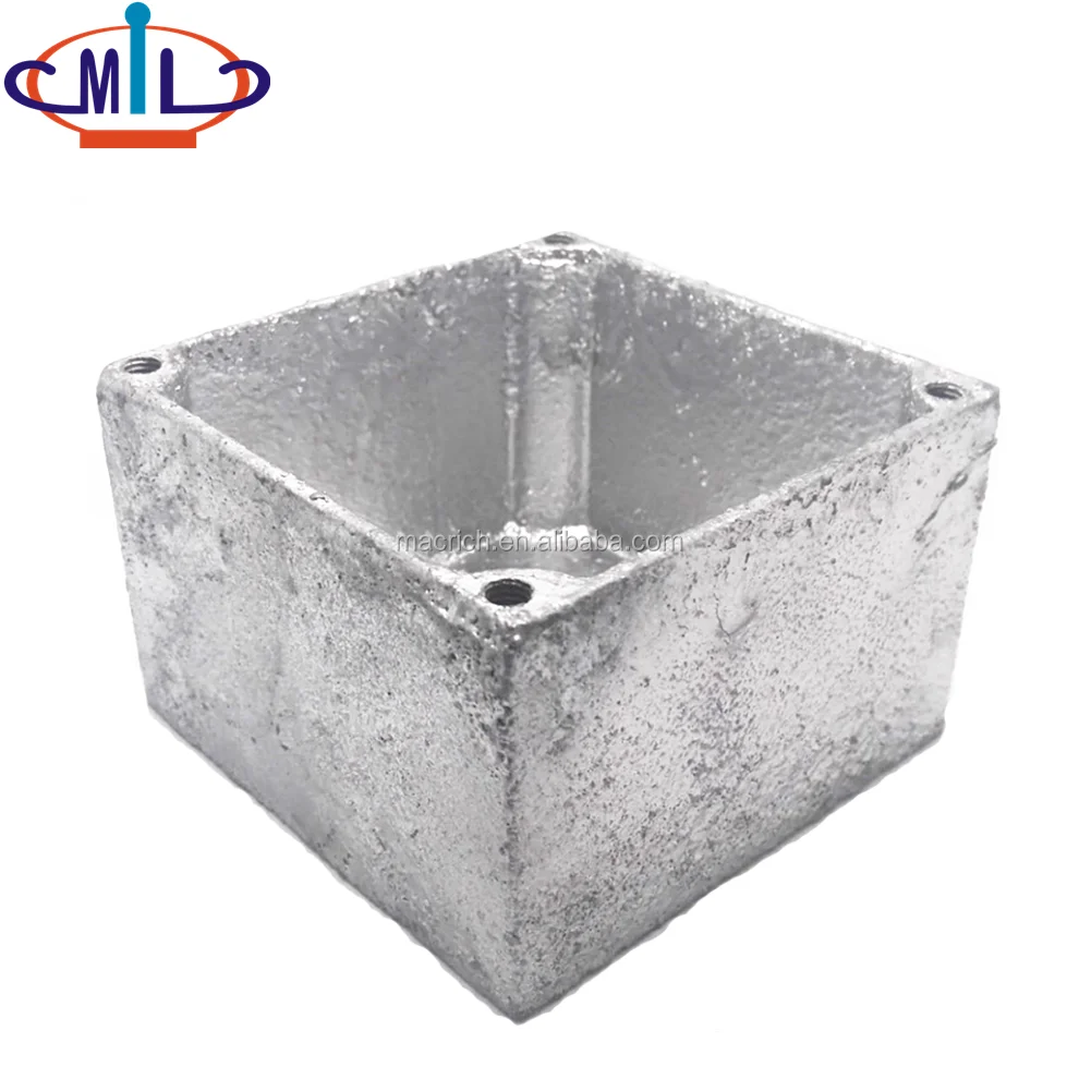 
3x3 Casting Galvanized Cast Iron IP30 Electric Switch Box 