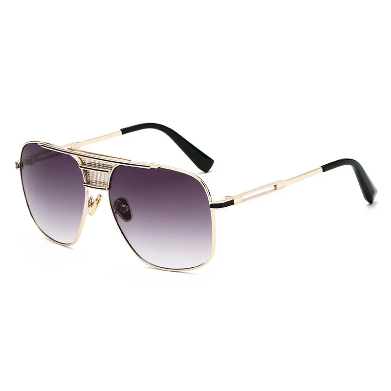 Stylish Sun glasses Designer Luxury Branded Shades Colorful Mirrored Titanium Alloy Frame USA Men Metal Sunglasses