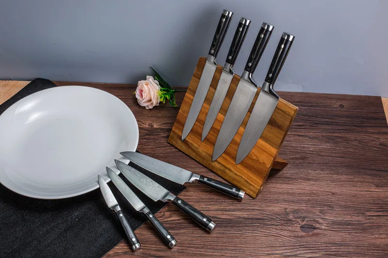 
Japanese 67 Layer VG-10 Forged Damascus Steel Chef knife Set 