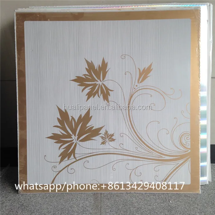 pvc ceiling 60X60 hot stamping square roof panel in Sri Lanka