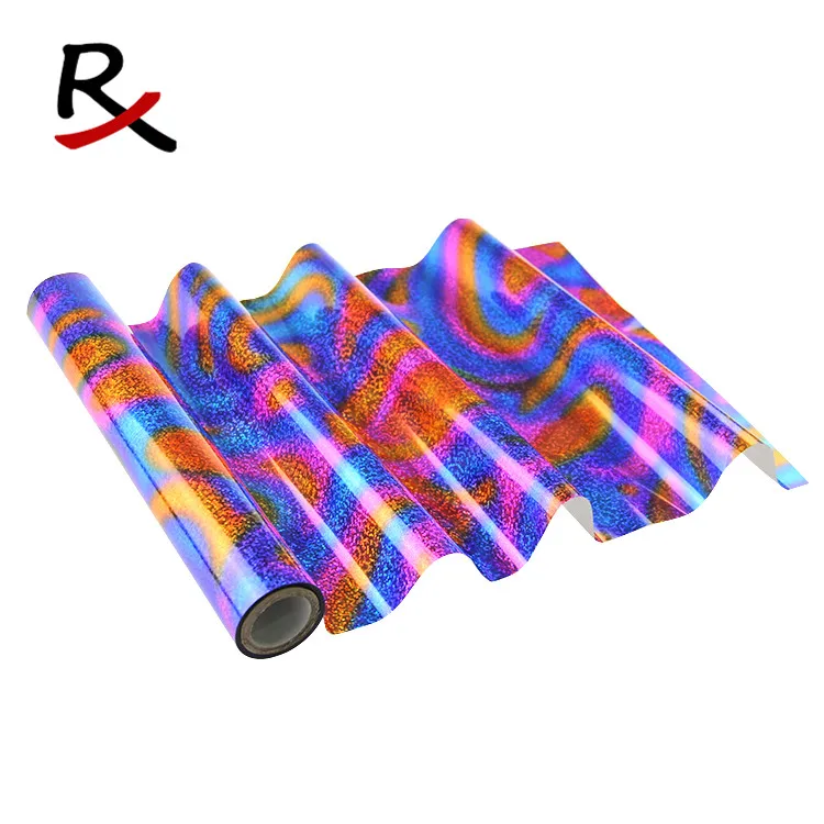 multi-color hot stamping foil holographic 16mic 75cm*120m roll - for textile & leather & fabric heat transfer