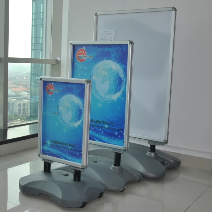 Water base A board double side advertising display sign board with aluminum snap frame A0/A1