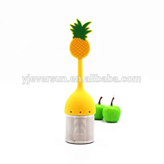 Креативный дизайнерский и высококачественный Популярный силиконовый ситечко для распыления листового чая в форме ананаса из нержавеющей стали