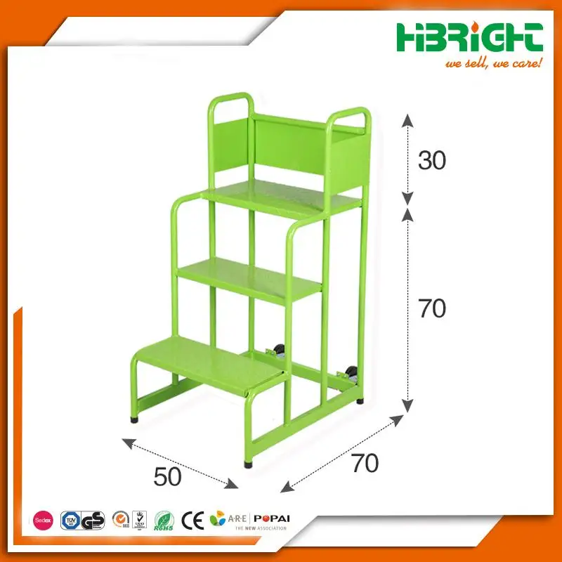Warehouse Truck Moveable Stairs Rolling Ladders