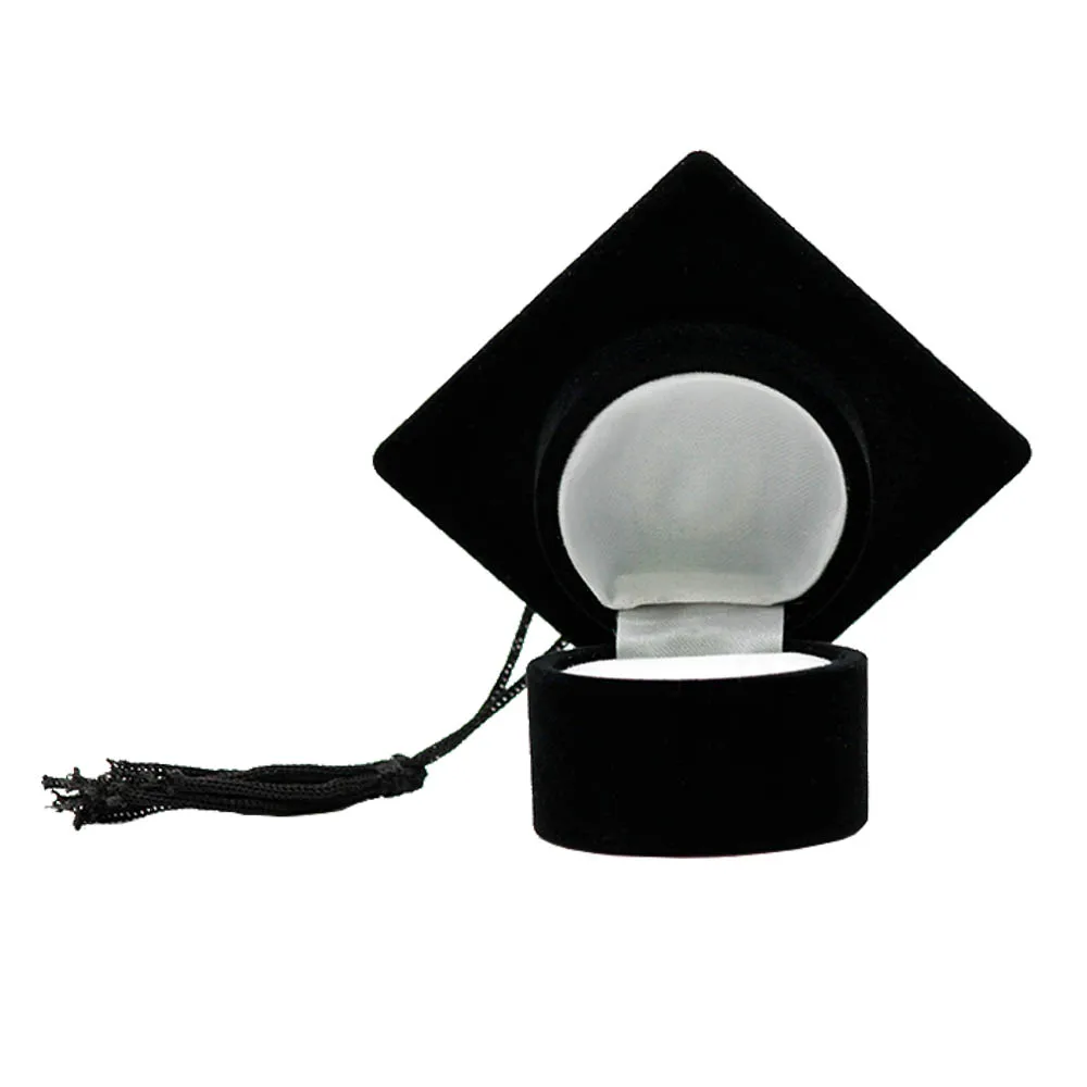 Factory price graduation gifts case with foam insert cap shape jewelry box