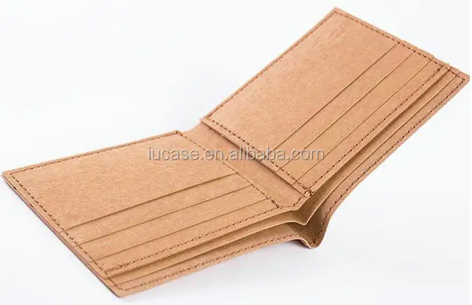 Casepert Original Creative Personality Portable Slim Bifold Washable Kraft Paper Wallet