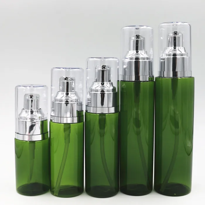 PP Plastic UV shiny coating empty luxury cosmetic cream pump bottles
