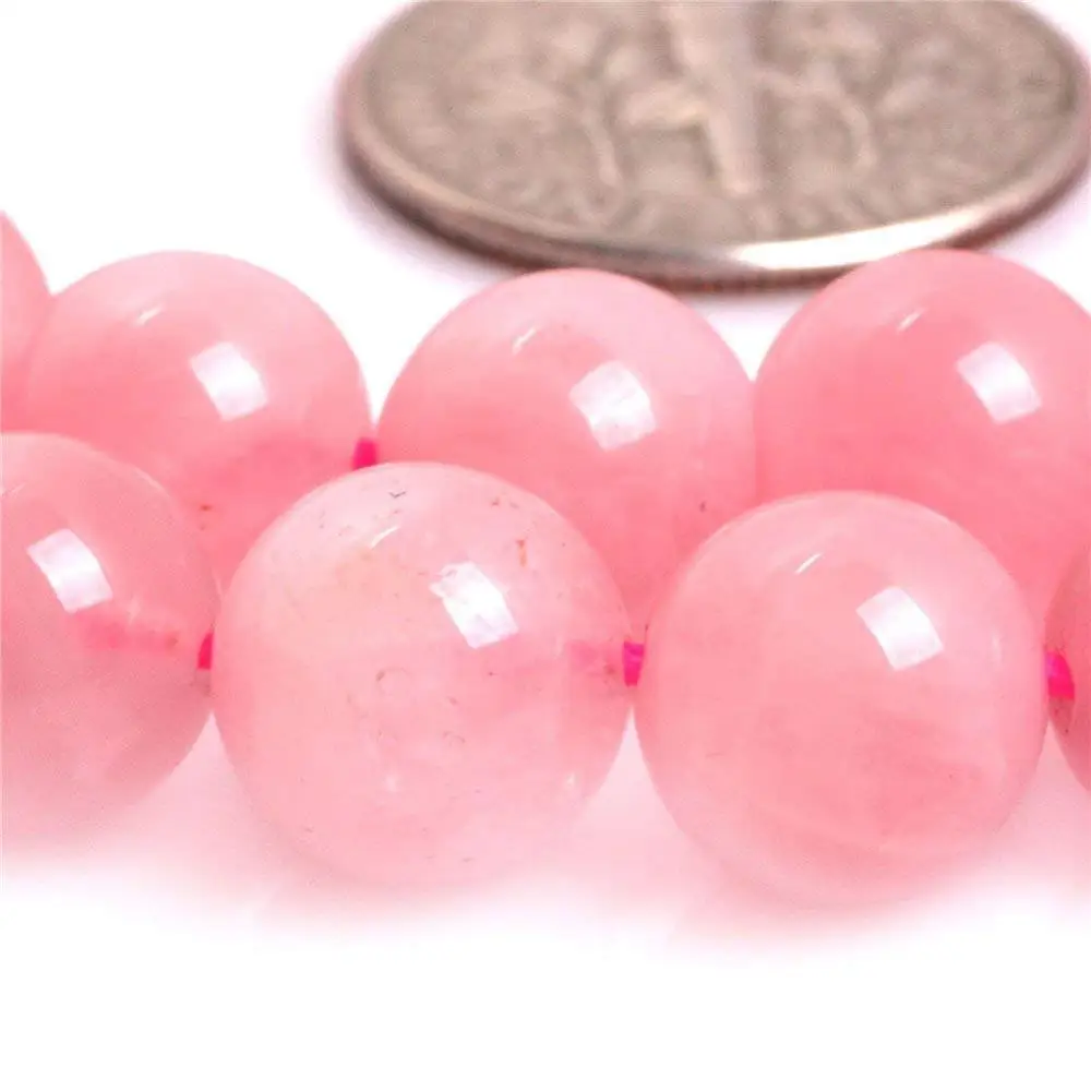 Rose Quartz Crystal Beads for Jewelry Making Natural Gemstone Round AAA Grade