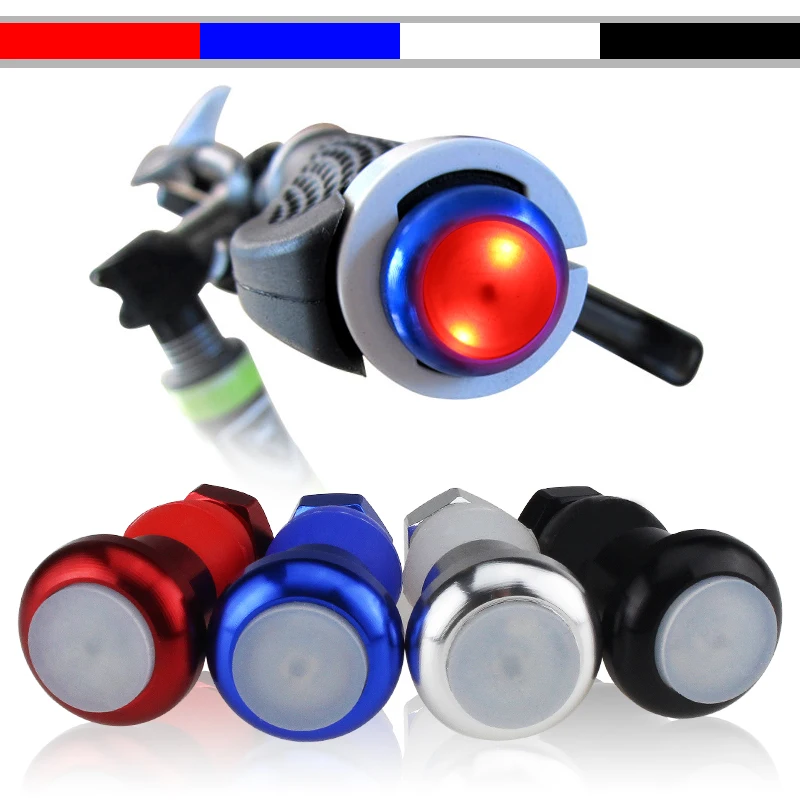 Night Cycling Bicycle Turn Signal Handle Bar End Plug Light LED Warning Lamp Cycle Bike Handlebar Flash Light Indicator