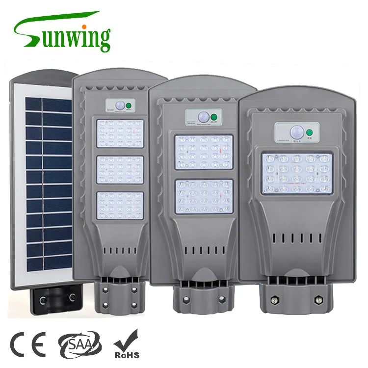 
Sunwing new product outdoor waterproof ip65 20watt 40watt 60watt integrated solar led street light price 