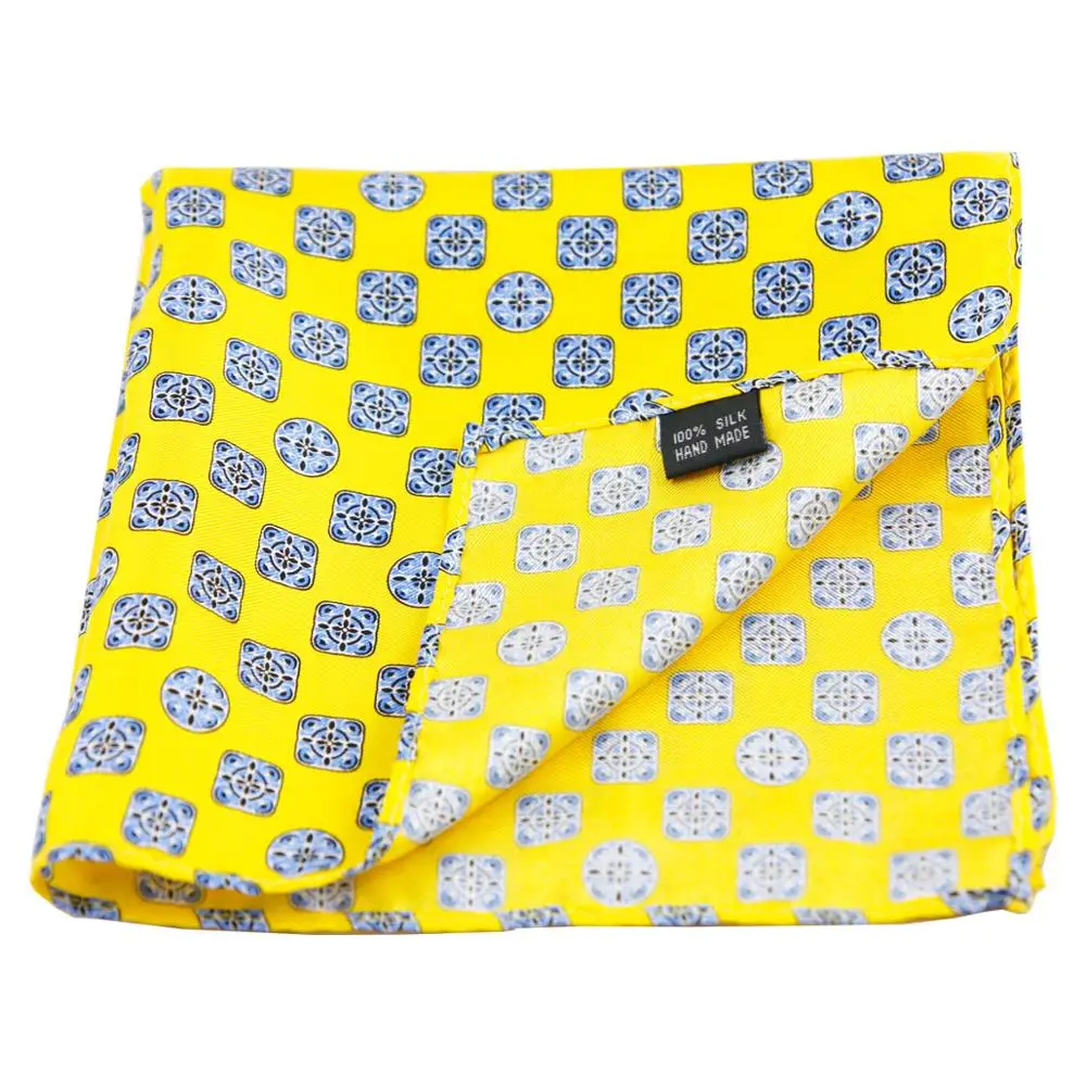 
Мужской и женский Шелковый Карманный носовой платок с индивидуальным принтом 100% Шелковый носовой платок 