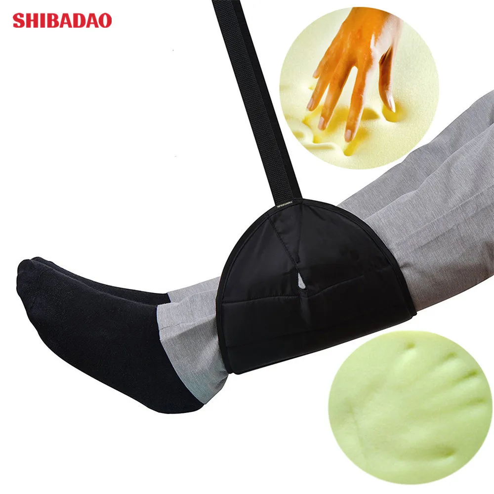Portable travel pedals flight foot rest strap carrying car seat footrest