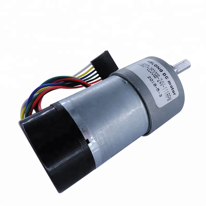 JGB37-3530GB Mini DC Gear Electric Motor With Encoder and Cover  dc gear motor 37mm eccentric shaft output for diy