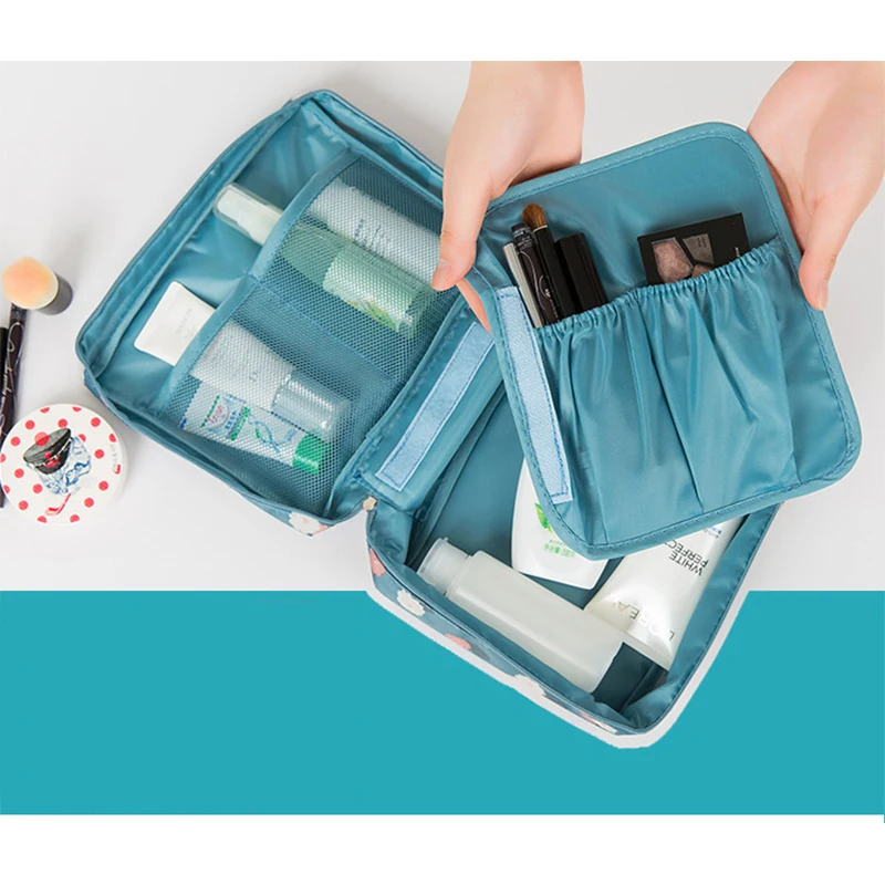 Double Layers Travel Gadget Organizer Electronics Accessories Cable Bag Oxford Digital Storage Bags