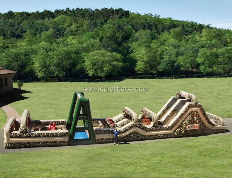 new popular army inflatable obstacle course on sale / inflatable game for kids and adults