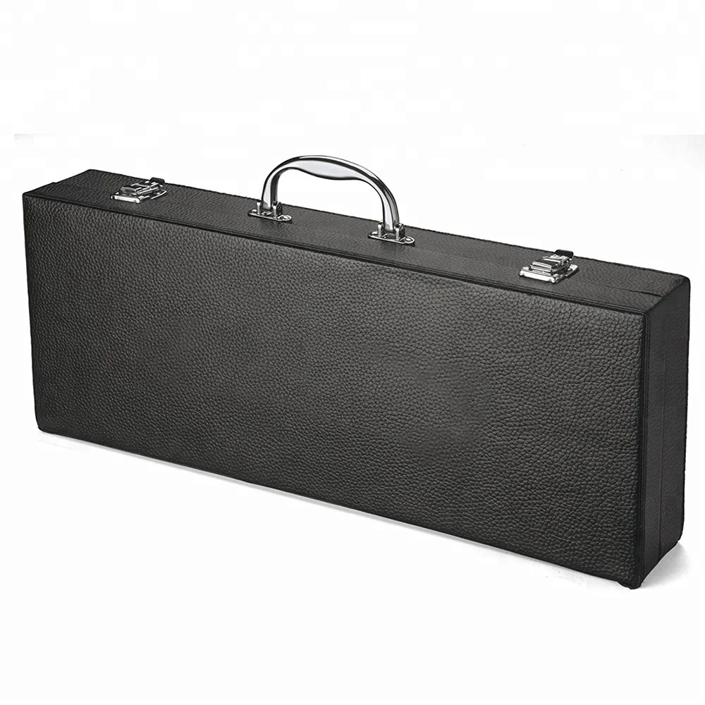 11-Piece Stainless-Steel Barbecue Grilling Tool Accessories Utensils Set with Spatula, Tongs, Forks, Brush, and Leather Case