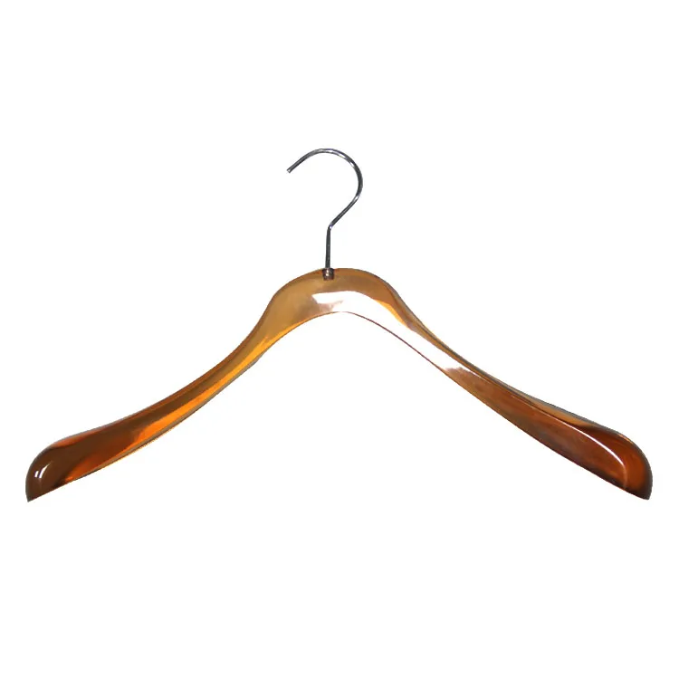 Shenzhen wholesale hotel plastic clear garment cloth hanger rack acrylic clothes hangers for coat