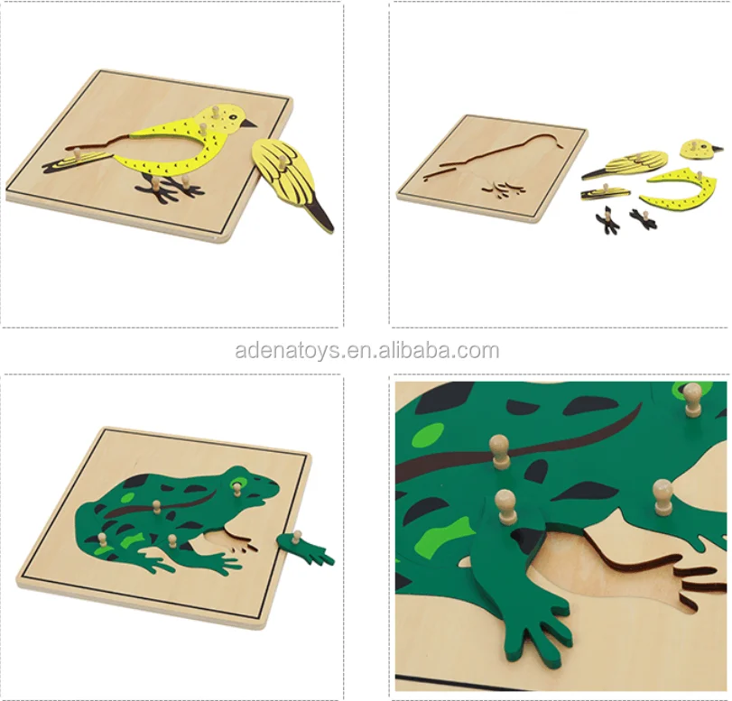 Материалы по методу Монтессори в Китае: игрушки Монтессори B003, пазл-шкаф с животными, включает 5 пазлов, обучающие игрушки для детей