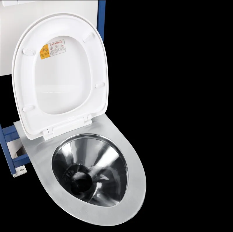 Commercial use Stainless steel toilet bowl supplier Wall mounted european water closet with concealed tank