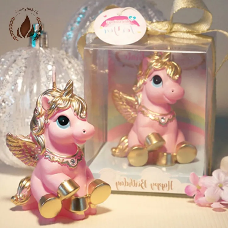 Innovative Smokeless party supplies unicorn birthday party candle happy birthday candles birthday candles for kids