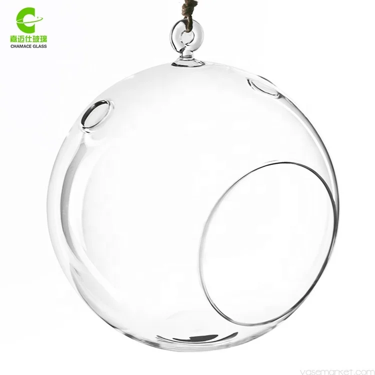 Christmas decoration glass material hanging candle holder