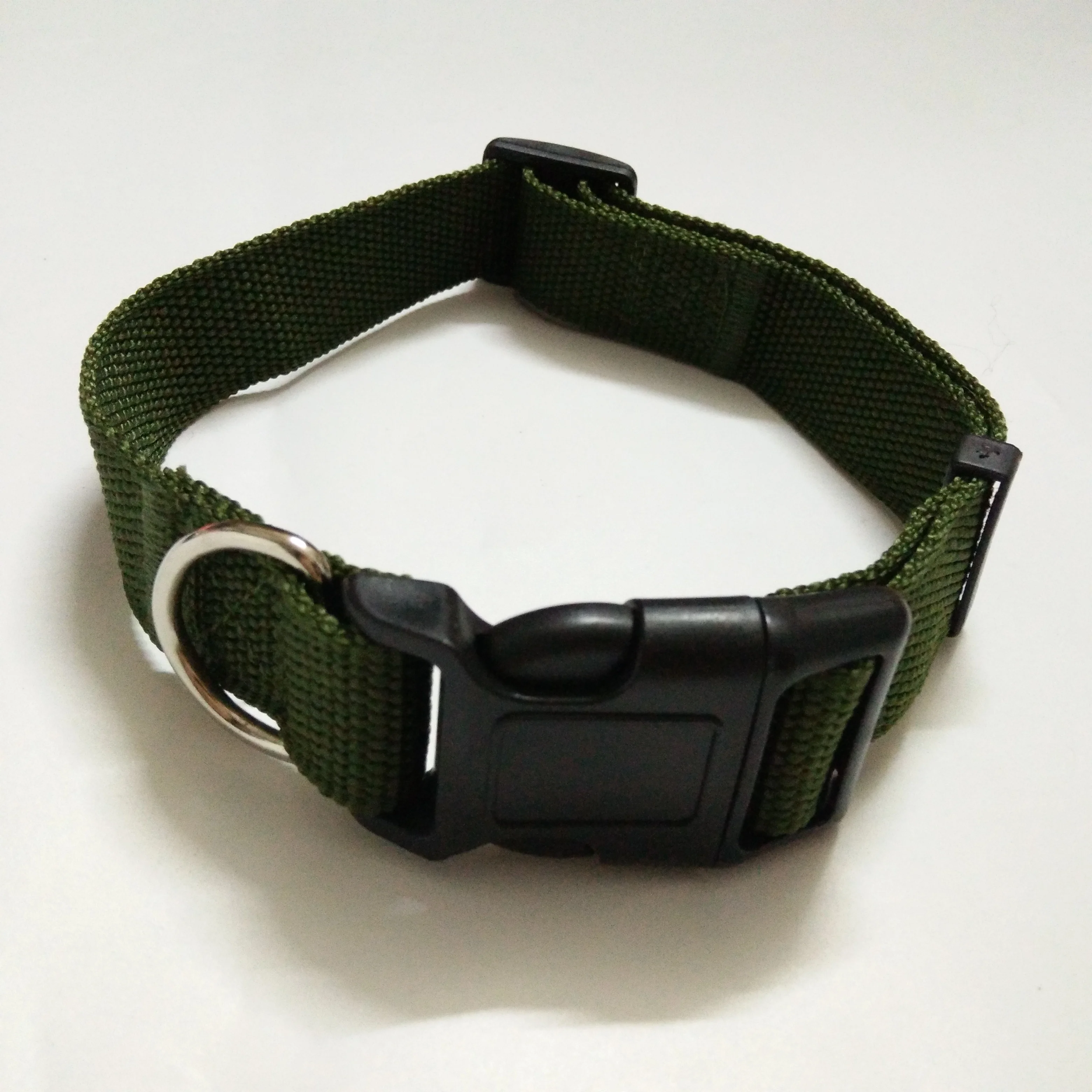 Custom logo produce nylon dog collar personalized dog collars plain color high quality nylon collar dogs pet