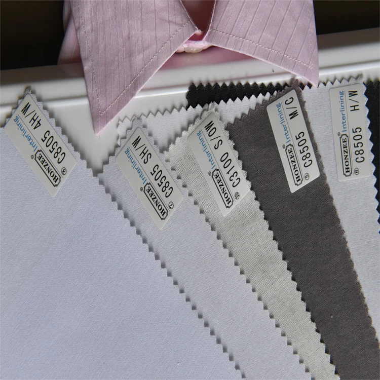 cotton textiles collar interlining fabric for shirts or cuff