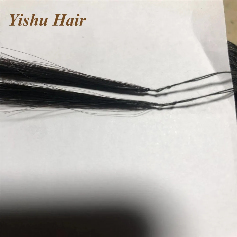 Virgin Remy Iidian/Chinese Hair 100% Pure Hand Knitting Wholesale Price Invisible human Feather Line in Natural Hair Extensions