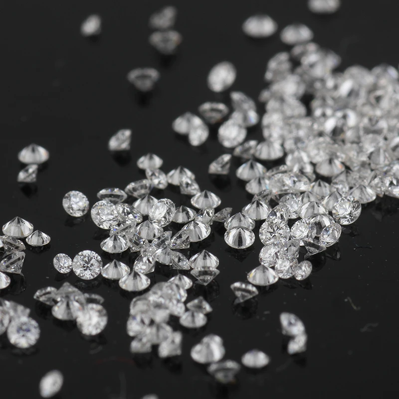 Small size 1.3mm-2.6mm white excellent quality round cut uncertified loose diamonds  for sale